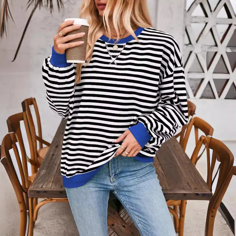 Tove™ - Oversized Randig Tröja