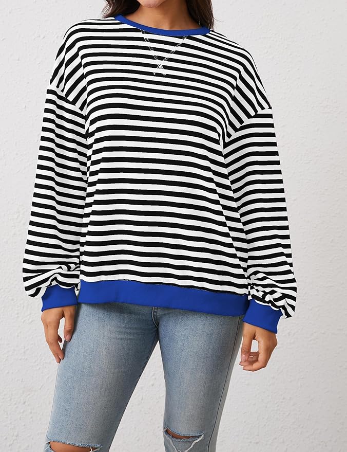 Tove™ - Oversized Randig Tröja
