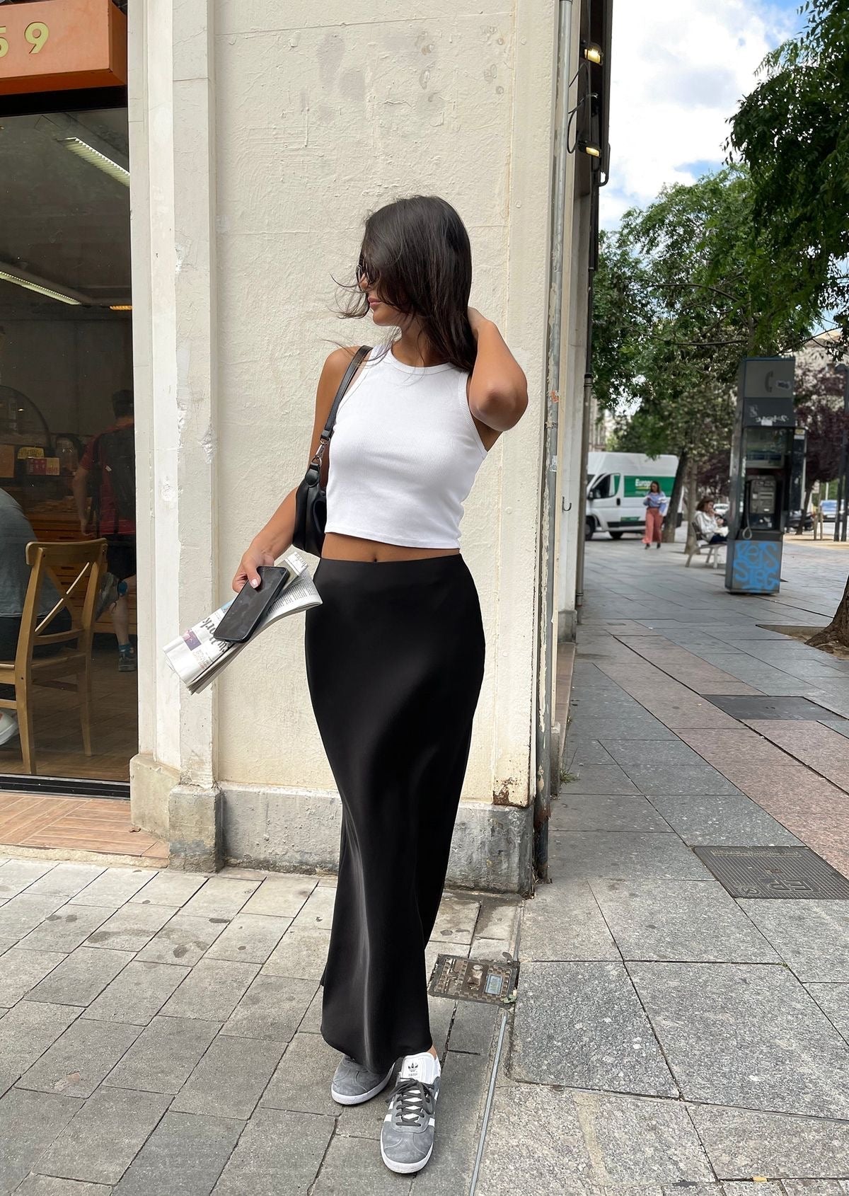 Rosa™ - Satin Maxikjol