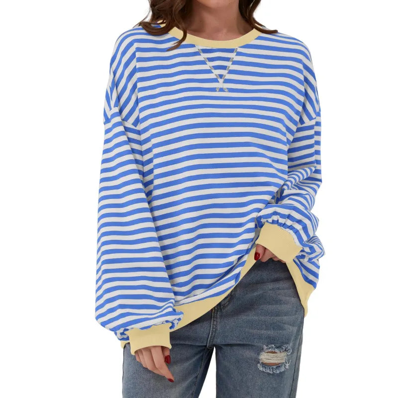 Tove™ - Oversized Randig Tröja