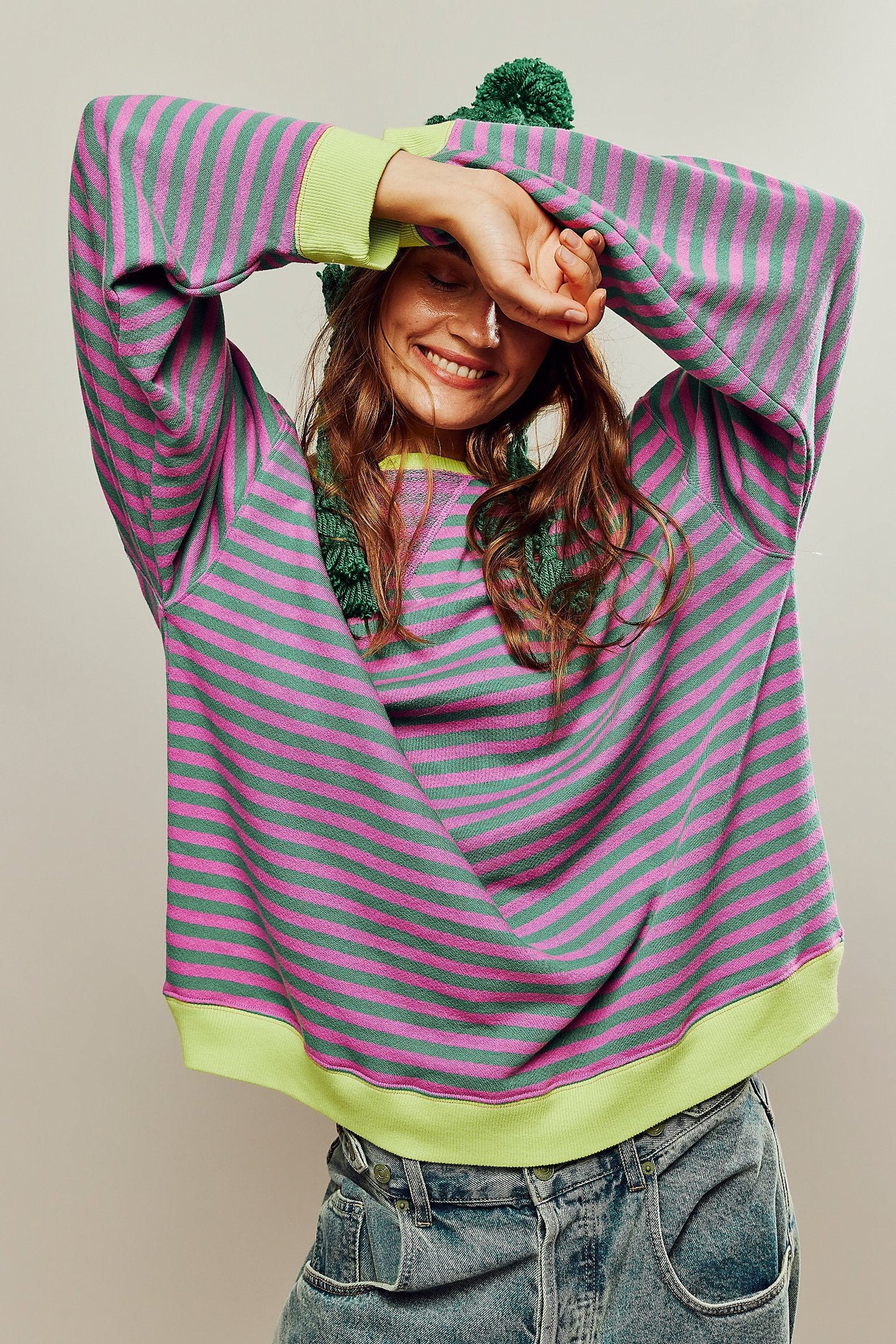Tove™ - Oversized Randig Tröja