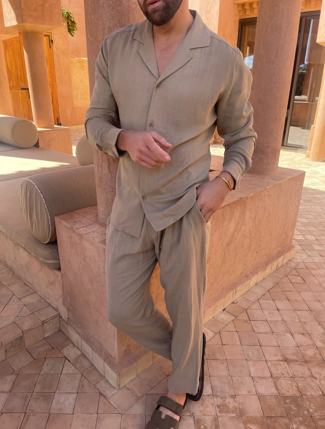 Lucas™ - Elegant Linne Herrset