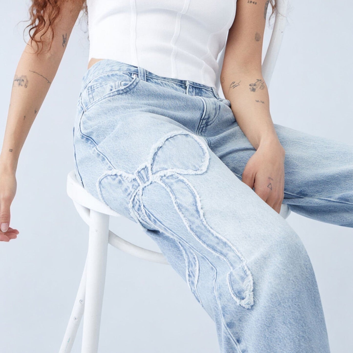 Maja™ - Baggy Rosett Jeans