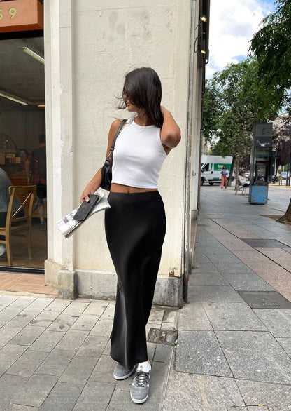 Rosa™ - Satin Maxikjol