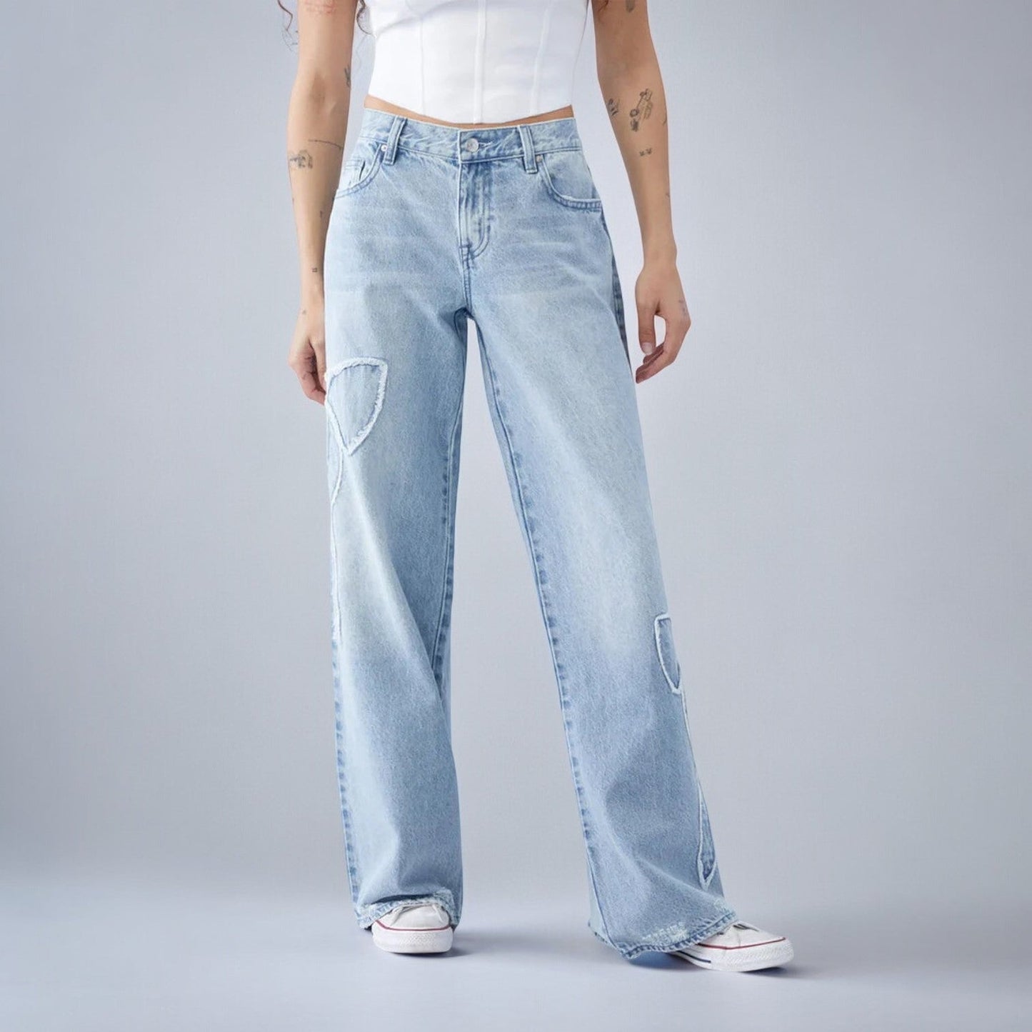 Maja™ - Baggy Rosett Jeans