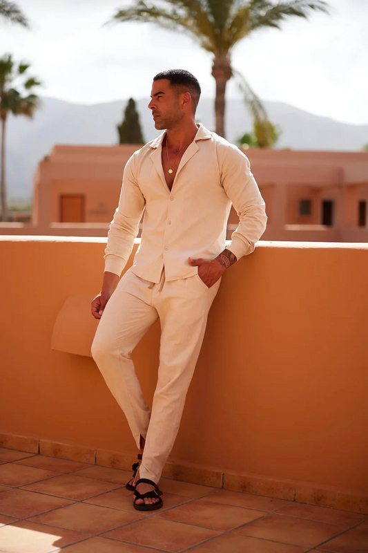 Lucas™ - Elegant Linne Herrset